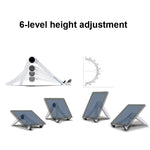 UP-1S Supporto per laptop pieghevole Supporto da tavolo per tablet per telefono cellulare, Black, White