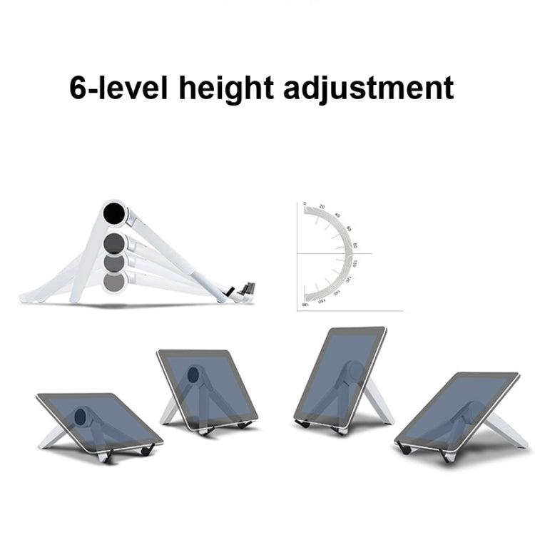UP-1S Supporto per laptop pieghevole Supporto da tavolo per tablet per telefono cellulare, Black, White
