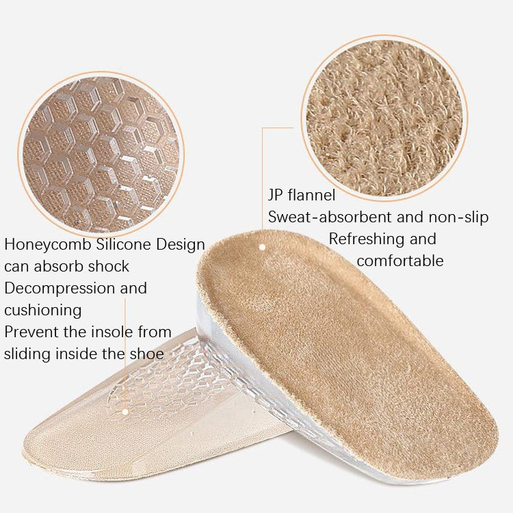 2 paia di GEL con soletta alta in pile con imbottitura invisibile aumentata, S Code 1cm, S Code 2cm, S Code 3cm, L Code 1cm, L Code 2cm, L Code 3cm