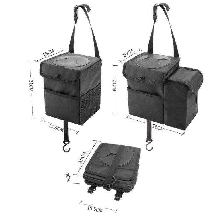 Pattumiera multifunzionale pieghevole per auto 21x15.5x15 cm