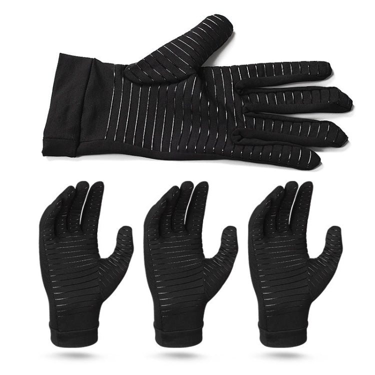 Guanti antiscivolo per sport fitness a pressione in fibra di rame, dimensioni:, S, M, L