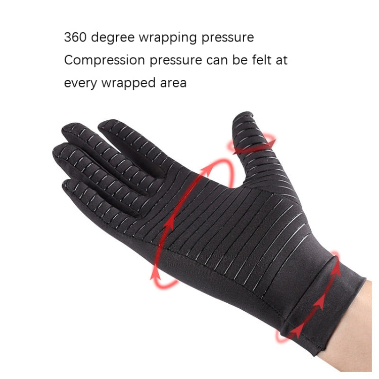 Guanti antiscivolo per sport fitness a pressione in fibra di rame, dimensioni:, S, M, L