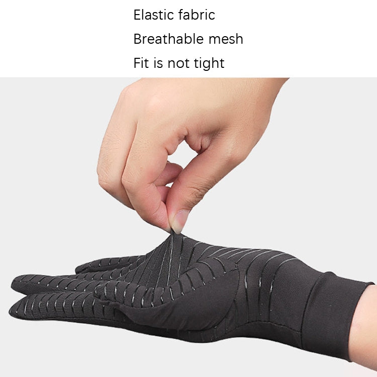 Guanti antiscivolo per sport fitness a pressione in fibra di rame, dimensioni:, S, M, L