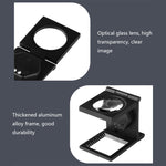 Lente d'ingrandimento pieghevole con doppia luce LED 10X