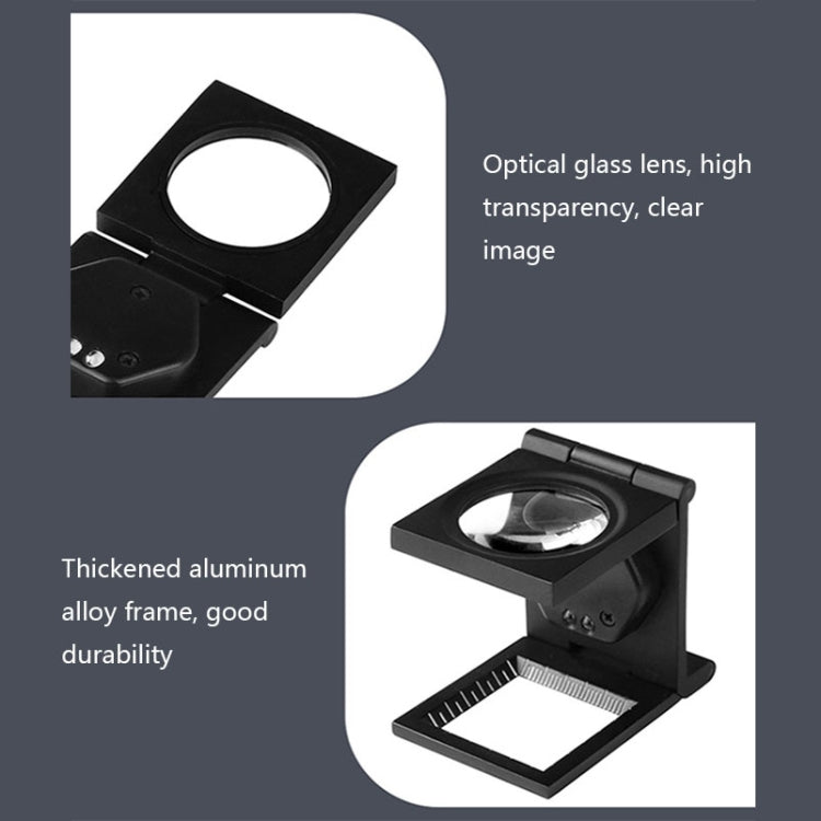 Lente d'ingrandimento pieghevole con doppia luce LED 10X