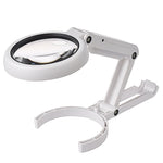 Lente d'ingrandimento portatile con luce LED ricaricabile USB 5x