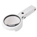 Lente d'ingrandimento portatile con luce LED ricaricabile USB 5x