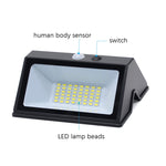 Lampada da parete solare a 48 LED con sensore movimento