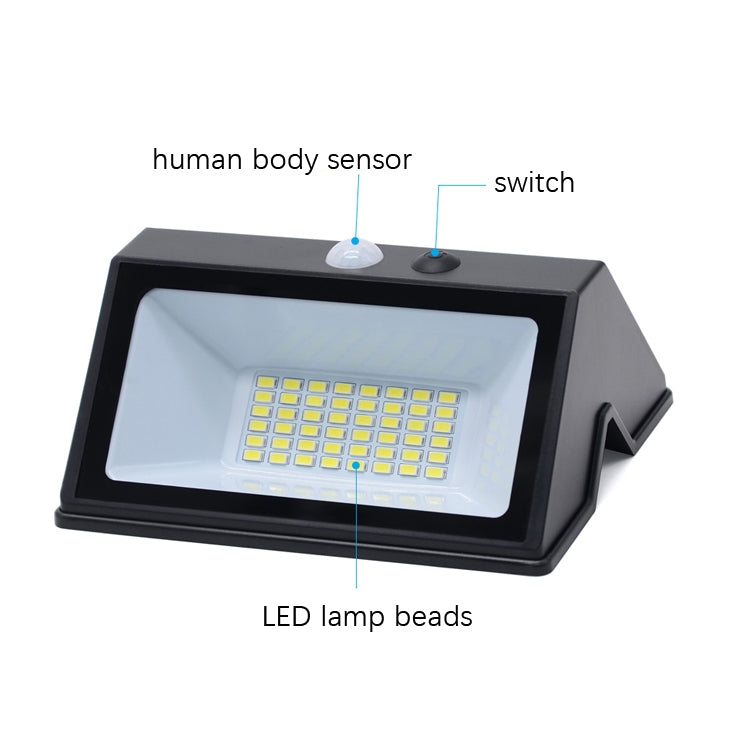 Lampada da parete solare a 48 LED con sensore movimento