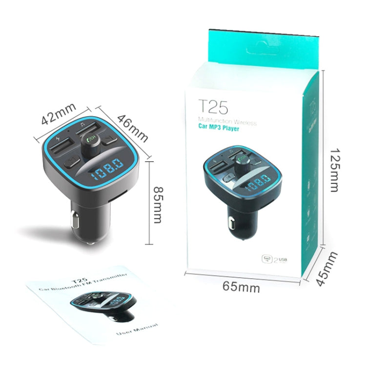 Caricabatteria per lettore MP3 Bluetooth per auto, T25, T25Q, T60