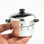 2 PCS T404 Timer meccanico a forma di pentola a pressione per cucina domestica, T404 Mechanical Timer