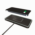 C1-PRO 2 in 1 Tappetino antiscivolo per ricarica wireless per auto con luminoso per AirPods / iPhone, C1PRO Black