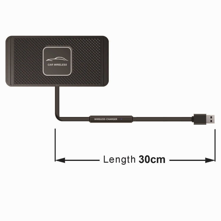 Tappetino antiscivolo per ricarica wireless per auto QI da 15 W, C1 30cm Cable