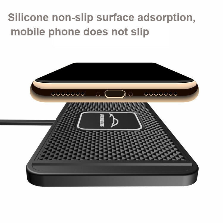 Tappetino antiscivolo per ricarica wireless per auto QI da 15 W, C1 30cm Cable
