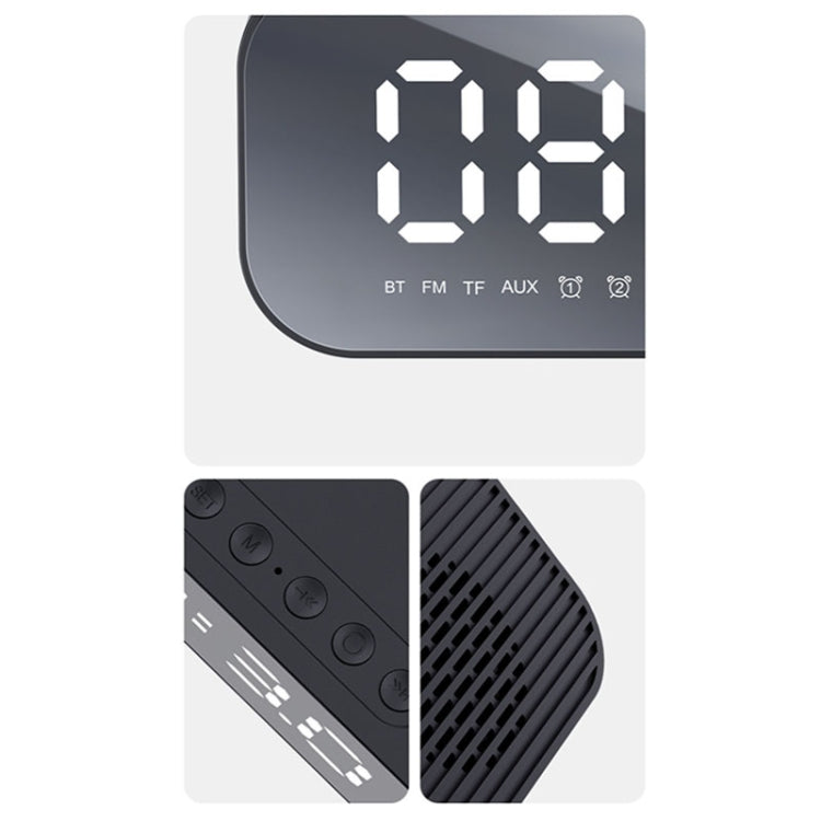 Havit M3 Subwoofer Mini Mirror Clock Altoparlante Bluetooth, Spsc:, 1200mAh (Black）, 1200mAh (White), 2200mAh (Black), 2200mAh (White)