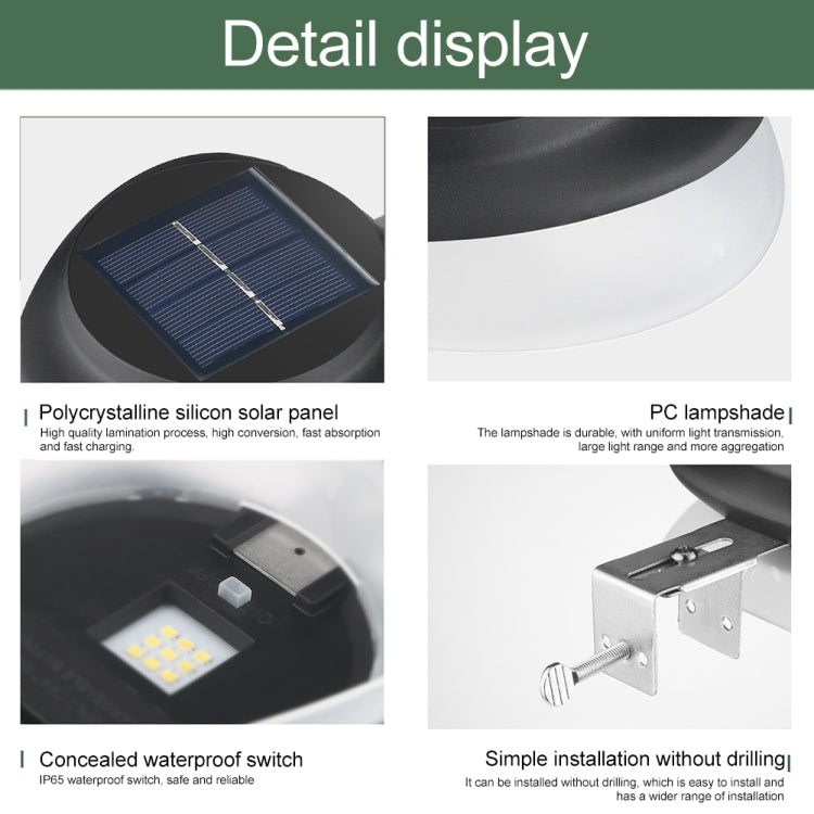 Lampada solare da parete per esterni 14cm IP55