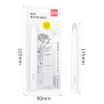 Deli 71107 Electric Eraser Art può sostituire il nucleo in gomma, Black Shell, White Shell
