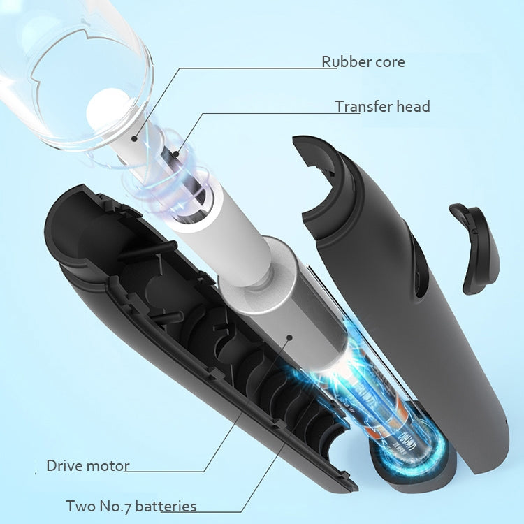 Deli 71107 Electric Eraser Art può sostituire il nucleo in gomma, Black Shell, White Shell