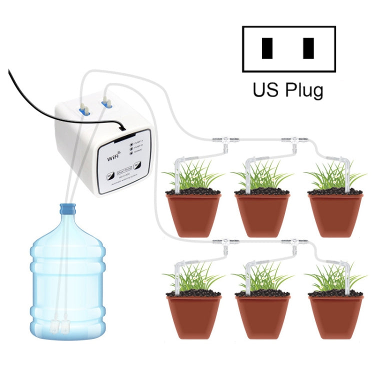 WD-01ADE Controller per irrigazione a goccia da giardinaggio WIFI, Double Pump 15 Pots, Double Pump 20 Pots