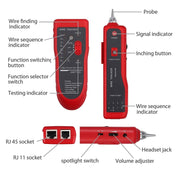 Wire Tracker Network Cable Detector RJ45 RJ11 Tester per linee telefoniche e cavi LAN, RJ45 RJ11 Tester