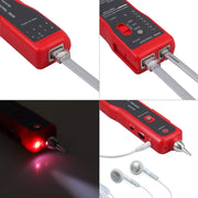 Wire Tracker Network Cable Detector RJ45 RJ11 Tester per linee telefoniche e cavi LAN, RJ45 RJ11 Tester