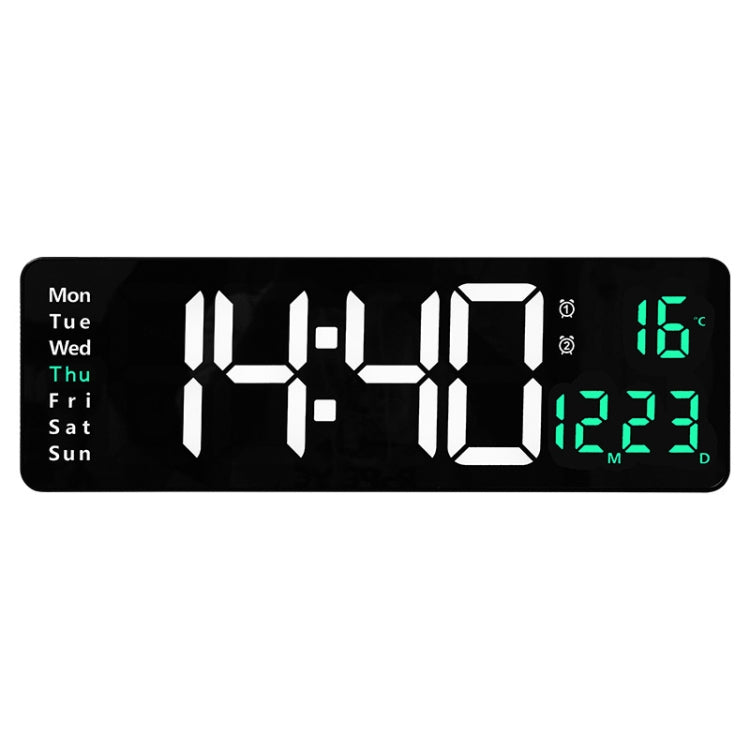 6626 Orologio digitale a LED con display a grande schermo da parete per soggiorno, 16 Inch Orange Temperature, 16 Inch Green Temperature, 16 Inch Blue Temperature, 16 Inch White Temperature