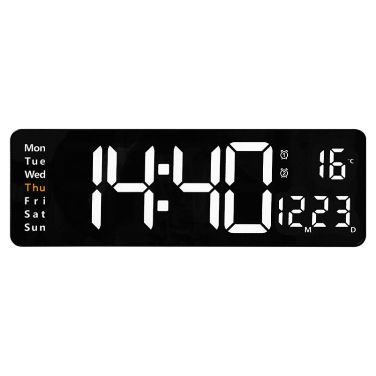 6626 Orologio digitale a LED con display a grande schermo da parete per soggiorno, 16 Inch Orange Temperature, 16 Inch Green Temperature, 16 Inch Blue Temperature, 16 Inch White Temperature