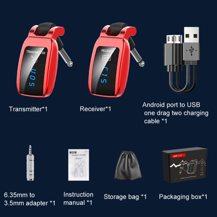 Trasmettitore e ricevitore wireless per chitarra 6.35mm U12DX