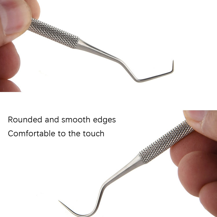 Set di 3 set di linguette firmate con gancio per ago piegato in metallo portatile