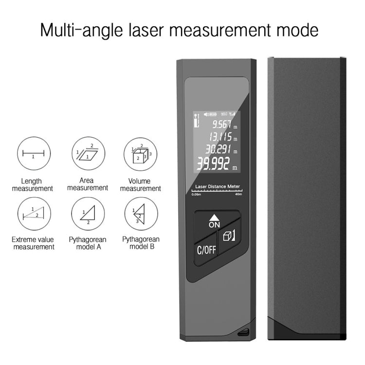 Telemetro laser digitale M3 con display LCD 40m