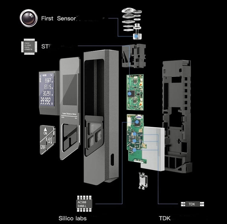 Telemetro laser digitale M3 con display LCD 40m