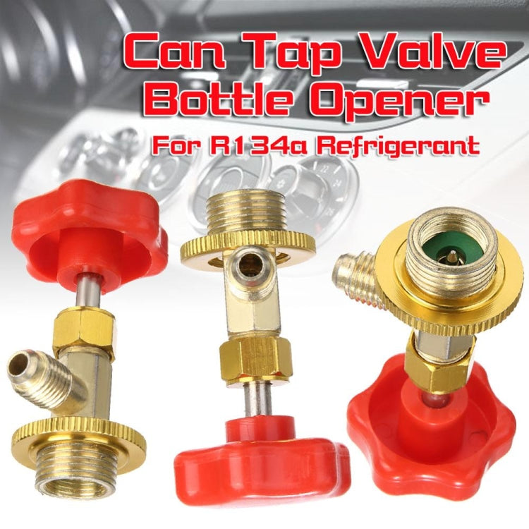 3 PCS R134a Aria Condizionata Refrigerante Interruttore Anti-Perdite, Red Metal Valve Bottle