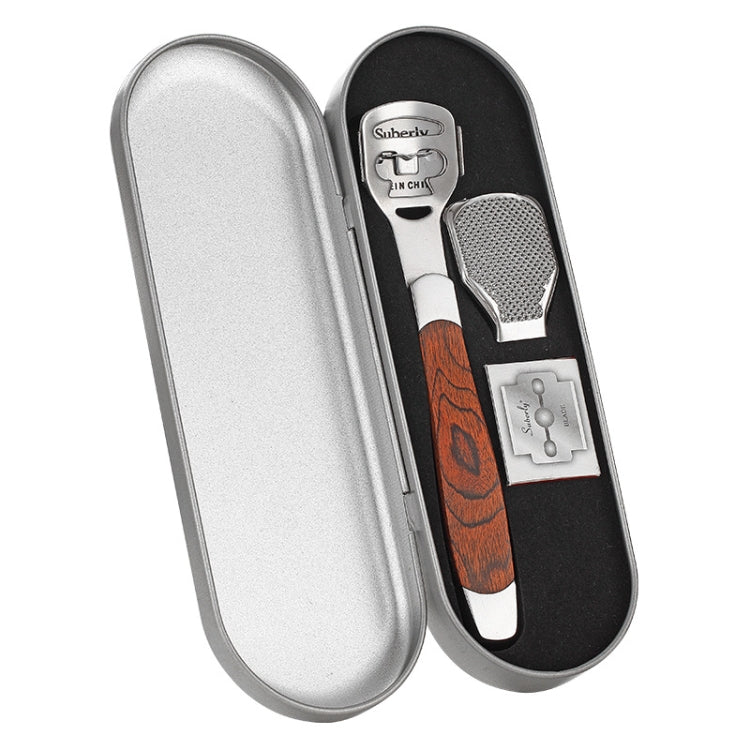 Coltello per pedicure per set di strumenti per calli della pelle morta, specifica:, Colorful Wooden Iron Box, Stainless Steel Iron Box