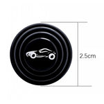 100 pezzi di ammortizzatore anticollisione per portiera dell'auto, Black Unmarked, Black With Sports Car Logo, Luminous Unmarked, Luminous With Sports Car Logo