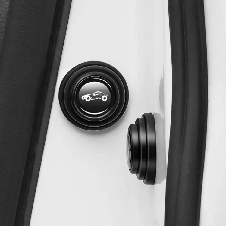 100 pezzi di ammortizzatore anticollisione per portiera dell'auto, Black Unmarked, Black With Sports Car Logo, Luminous Unmarked, Luminous With Sports Car Logo