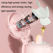 A04a USB Cute Pet Kettle Spray Ventilatore da tavolo, White Lucky Cat, Pink Small Dinosaur