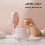 Ventilatore da tavolo USB con spray e luce notturna