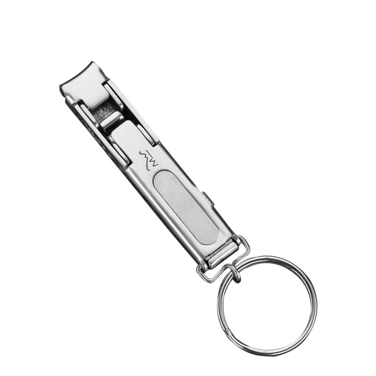 Tagliaunghie pieghevoli in acciaio inox 3 pezzi con portachiavi