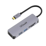 Adattatore HUB 5 in 1 USB Type-C con lettore SD/TF