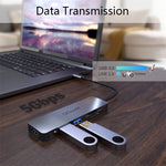 Adattatore HUB 5 in 1 USB Type-C con lettore SD/TF
