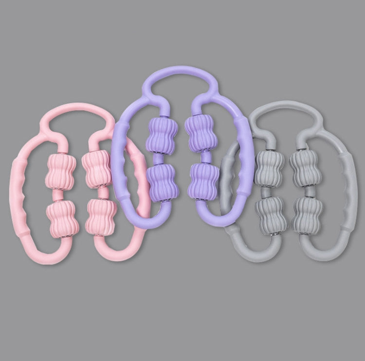 Rullo massaggiante con rullo in schiuma per tubo da stufa a forma di anello (consegna colore casuale), 4-wheel Ring Random Color Deliver