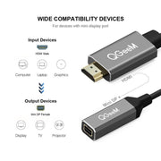 QGeeM QG-HD02 Convertitore HDMI singolo a Mini DP