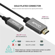 QGeeM QG-HD02 Convertitore HDMI singolo a Mini DP