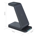 Caricatore wireless verticale 3 in 1 da 15W