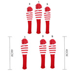 Copertura lavorata a maglia per mazze da golf in legno da 3 pezzi/set, 3PCS Red, 3PCS Black