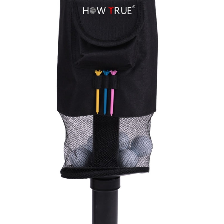 HOWTRUE Raccoglitore di palline da golf staccabile, Red, Black