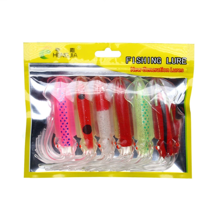 6 Pz/borsa HENGJIA SO1516 12 cm/15 cm Polpo Colorato Esca Finta, SO1516