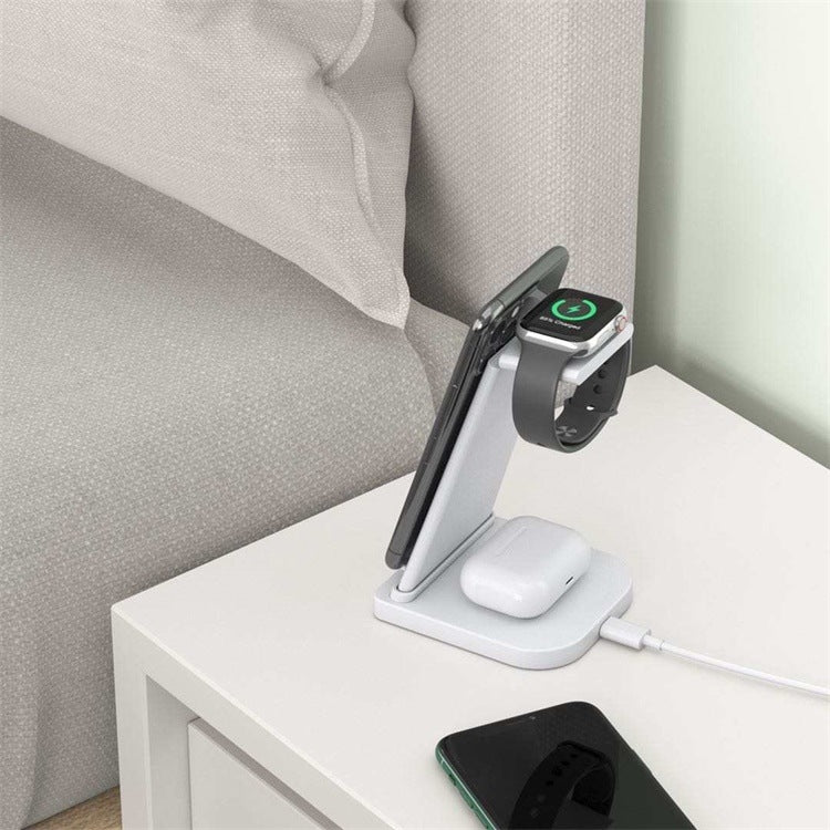 Caricabatterie wireless QGeeM 3 in 1 portatile 10W