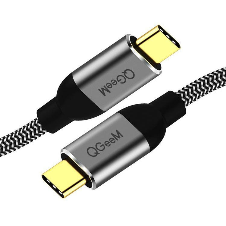 QGeeM QG-CC03 Cavo dati USB 3.1 da tipo C a tipo C, lunghezza:, 1.2m, 1.8m