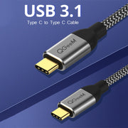 QGeeM QG-CC03 Cavo dati USB 3.1 da tipo C a tipo C, lunghezza:, 1.2m, 1.8m